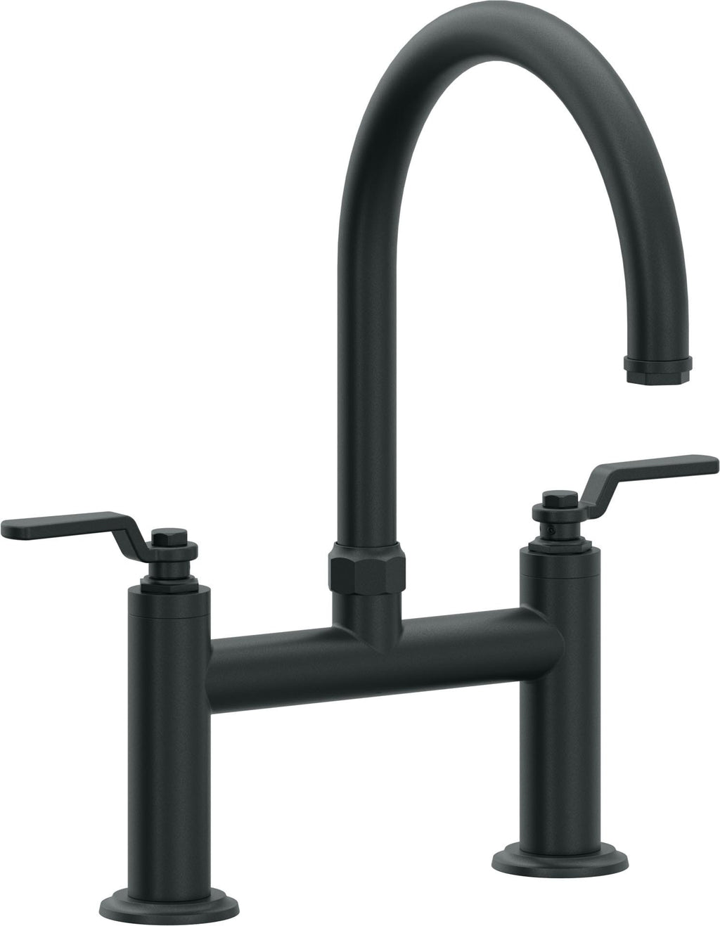 California Faucets Descanso Works Llave de Cocina Tipo Puente Industrial - Pico en Arco - Carbón