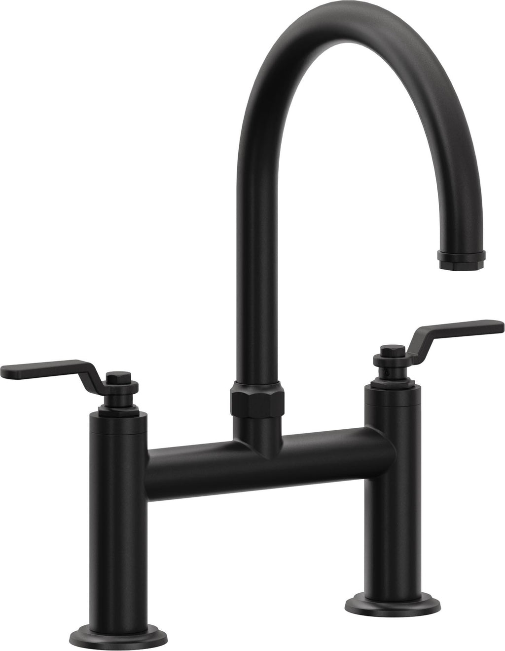 California Faucets Descanso Works Llave de Cocina Tipo Puente Industrial - Pico en Arco - Negro Mate