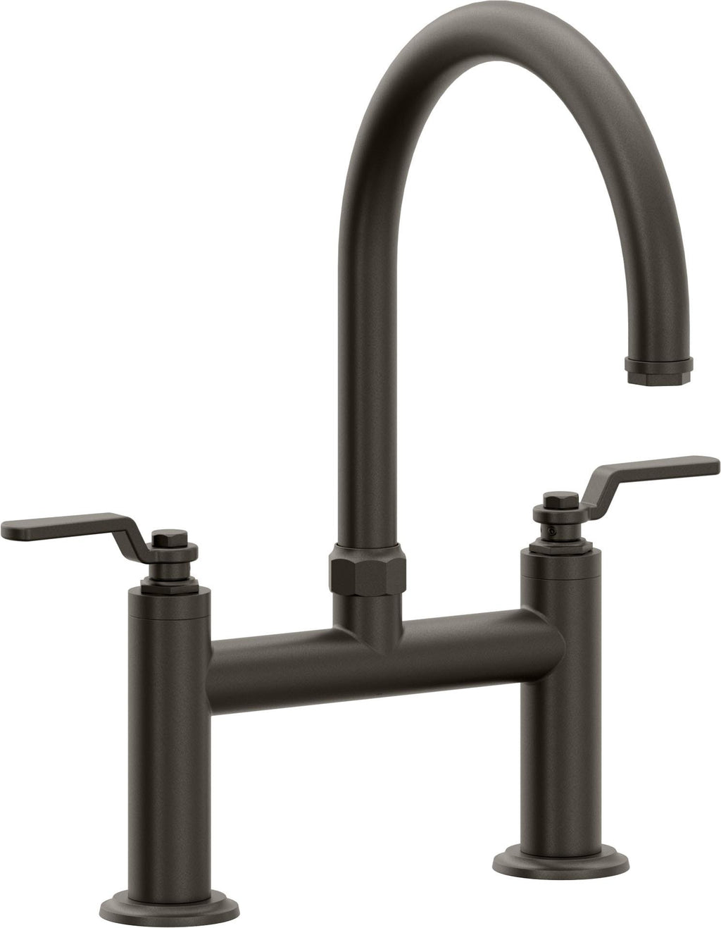 California Faucets Descanso Works Llave de Cocina Tipo Puente Industrial - Pico en Arco - Bronce Oscuro