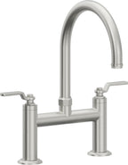 California Faucets Descanso Works Llave de Cocina Tipo Puente Industrial - Pico en Arco - Cromo Satinado