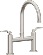 California Faucets Descanso Works Llave de Cocina Tipo Puente Industrial - Pico en Arco - Acero Inoxidable Ultra