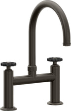 California Faucets Descanso Works Llave de Cocina Tipo Puente Industrial - Pico en Arco - Bronce Oscuro