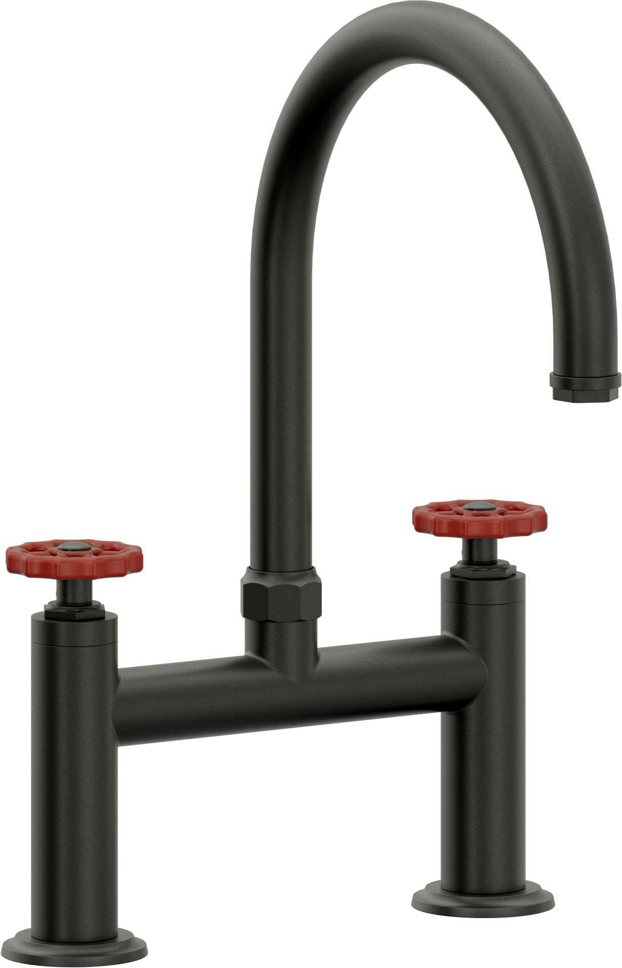 California Faucets Descanso Works Llave de Cocina Tipo Puente Industrial - Pico en Arco - Bronce Bella Terra