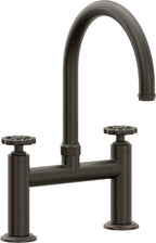 California Faucets Descanso Works Llave de Cocina Tipo Puente Industrial - Pico en Arco - Bronce Oscuro