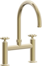 California Faucets Descanso Works Llave de Cocina Tipo Puente Industrial - Pico en Arco - Latón Pulido