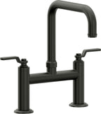 California Faucets Descanso Works Llave de Cocina Tipo Puente Industrial - Pico Cuadruple - Bronce Bella Terra