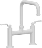 California Faucets Descanso Works Llave de Cocina Tipo Puente Industrial - Pico Cuadruple - Blanco Mate