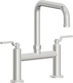 California Faucets Descanso Works Llave de Cocina Tipo Puente Industrial - Pico Cuadruple - Cromo Pulido
