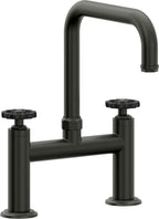 California Faucets Descanso Works Llave de Cocina Tipo Puente Industrial - Pico Cuadruple - Bronce Bella Terra