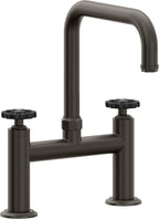 California Faucets Descanso Works Llave de Cocina Tipo Puente Industrial - Pico Cuadruple - Bronce Oscuro