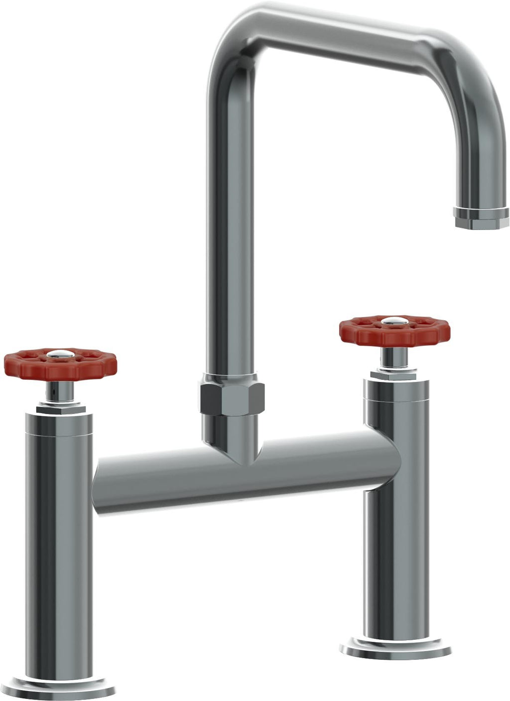 California Faucets Descanso Works Llave de Cocina Tipo Puente Industrial - Pico Cuadruple - Níquel Negro
