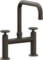 California Faucets Descanso Works Llave de Cocina Tipo Puente Industrial - Pico Cuadruple - Bronce Oscuro