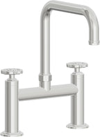 California Faucets Descanso Works Llave de Cocina Tipo Puente Industrial - Pico Cuadruple - Cromo Pulido
