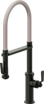 California Faucets Descanso Works Llave de Cocina Culinaria de Extraccion Industrial con Rociador de Apretar - Bronce Bella Terra
