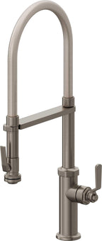 California Faucets Descanso Works Llave de Cocina Culinaria de Extraccion Industrial con Rociador de Apretar - Grafito