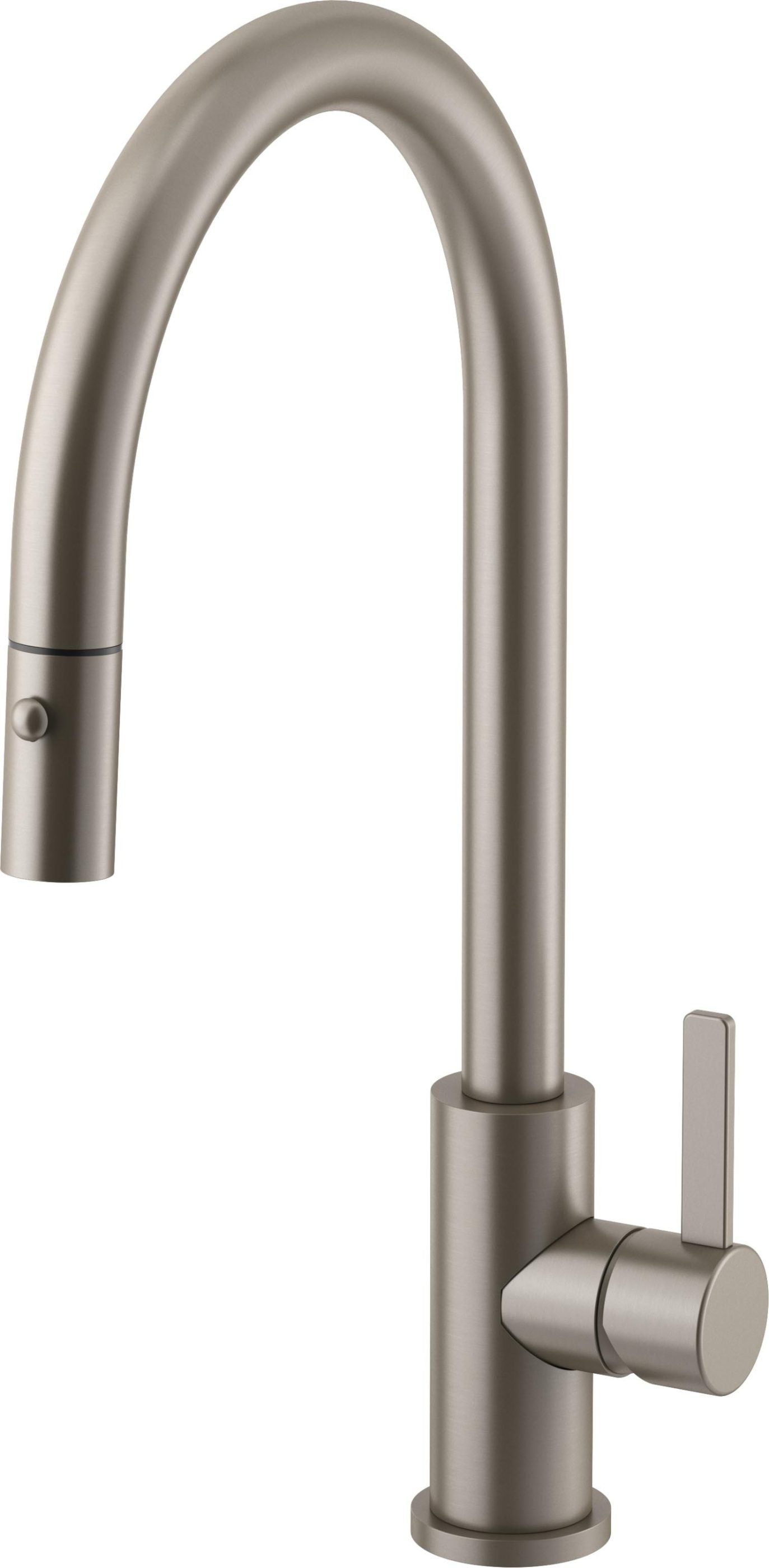 California Faucets COTO Llave de Cocina Extraíble con Rociador de Botón - Surtidor Alto - Grafito