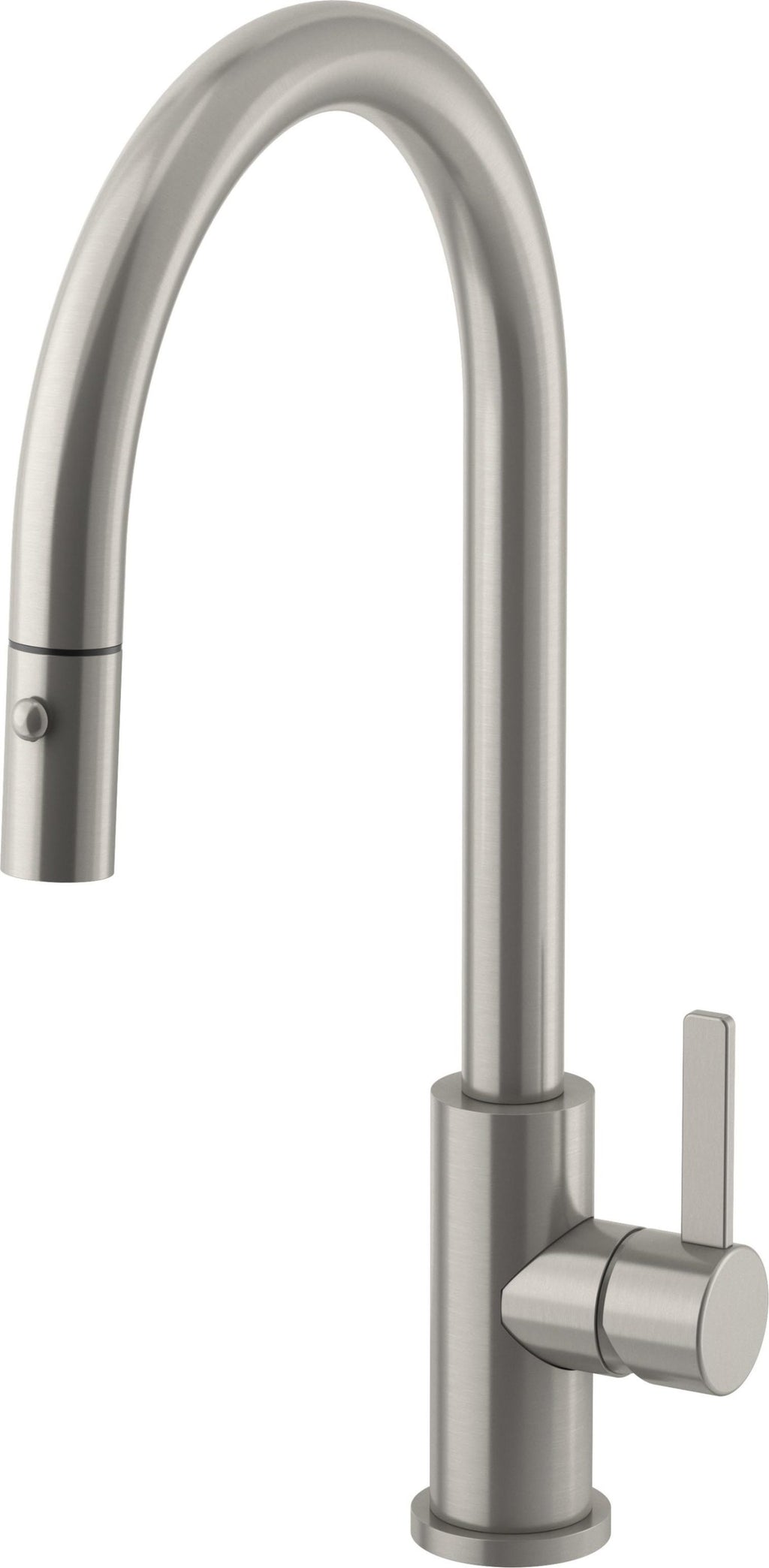 California Faucets COTO Llave de Cocina Extraíble con Rociador de Botón - Surtidor Alto - Acero Inoxidable Satinado