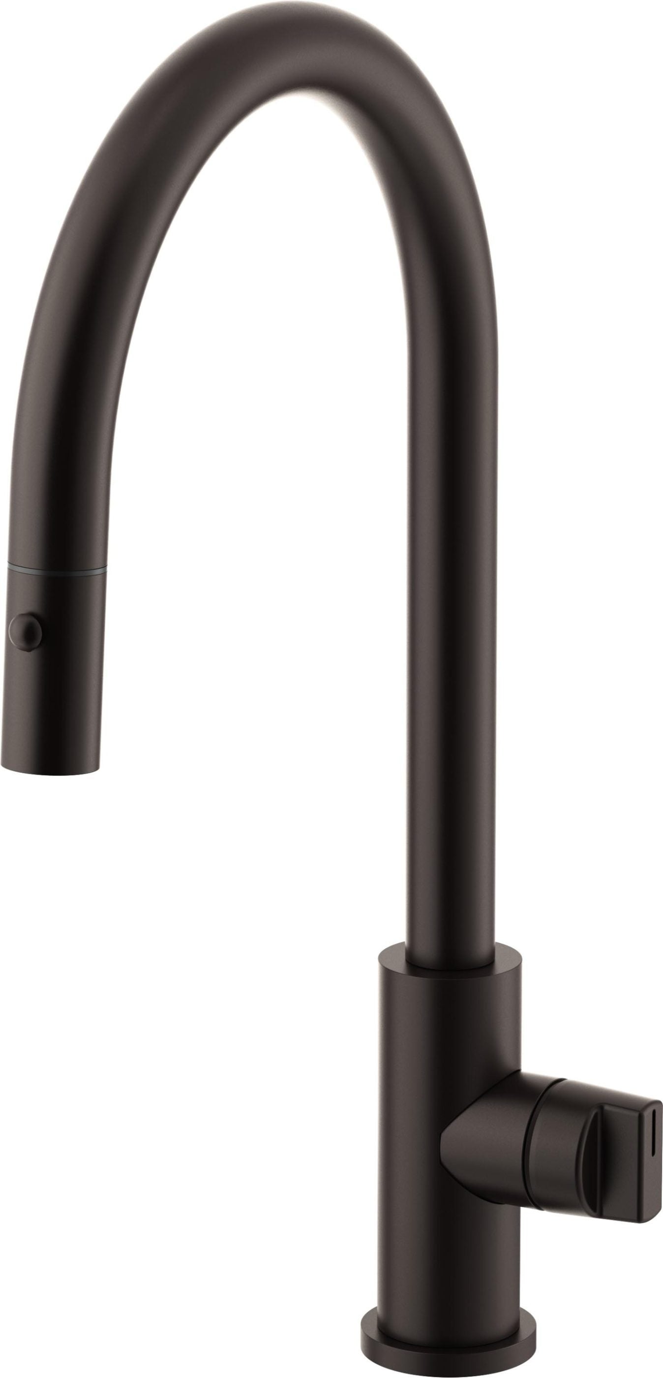 California Faucets COTO Llave de Cocina Extraíble con Rociador de Botón - Surtidor Alto - Bronce Bella Terra