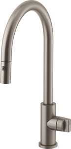 California Faucets COTO Llave de Cocina Extraíble con Rociador de Botón - Surtidor Alto - Grafito