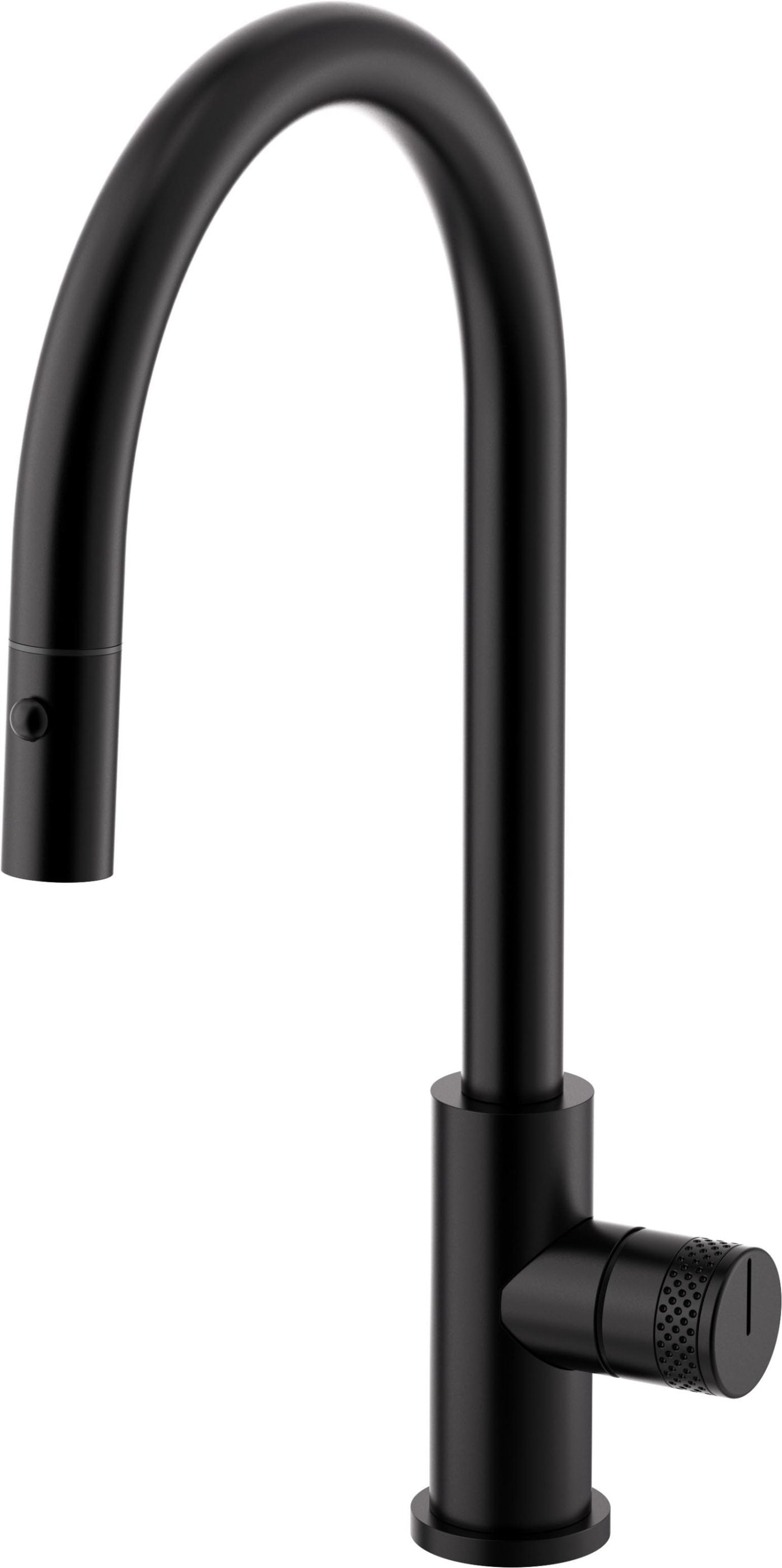 California Faucets COTO Llave de Cocina Extraíble con Rociador de Botón - Surtidor Alto - Negro Mate