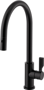 California Faucets COTO Llave de Cocina Extraíble con Rociador de Botón - Surtidor Alto - Negro Mate