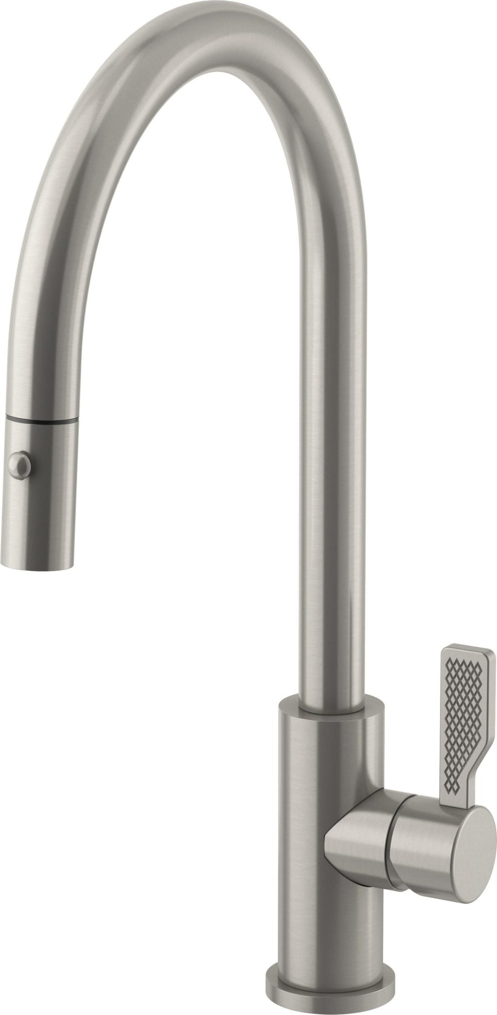California Faucets COTO Llave de Cocina Extraíble con Rociador de Botón - Surtidor Alto - Acero Inoxidable Satinado