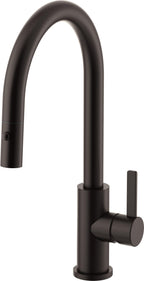California Faucets COTO Llave de Cocina Extraíble con Rociador de Botón - Surtidor Bajo - Bronce Bella Terra