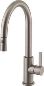 California Faucets COTO Llave de Cocina Extraíble con Rociador de Botón - Surtidor Bajo - Grafito