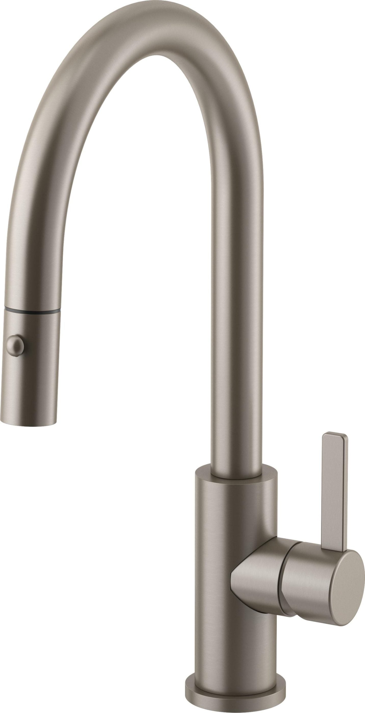 California Faucets COTO Llave de Cocina Extraíble con Rociador de Botón - Surtidor Bajo - Grafito