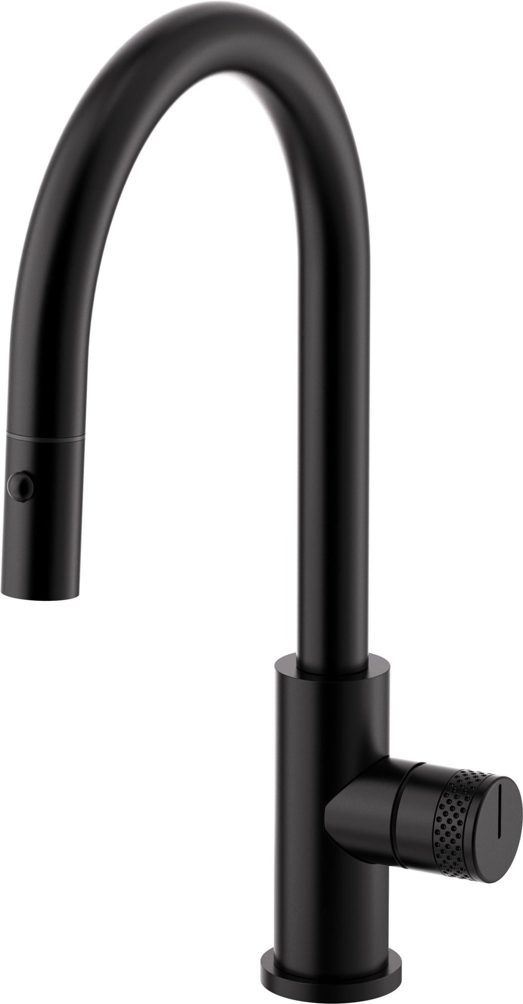 California Faucets COTO Llave de Cocina Extraíble con Rociador de Botón - Surtidor Bajo - Negro Mate