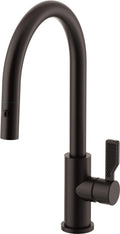 California Faucets COTO Llave de Cocina Extraíble con Rociador de Botón - Surtidor Bajo - Bronce Bella Terra