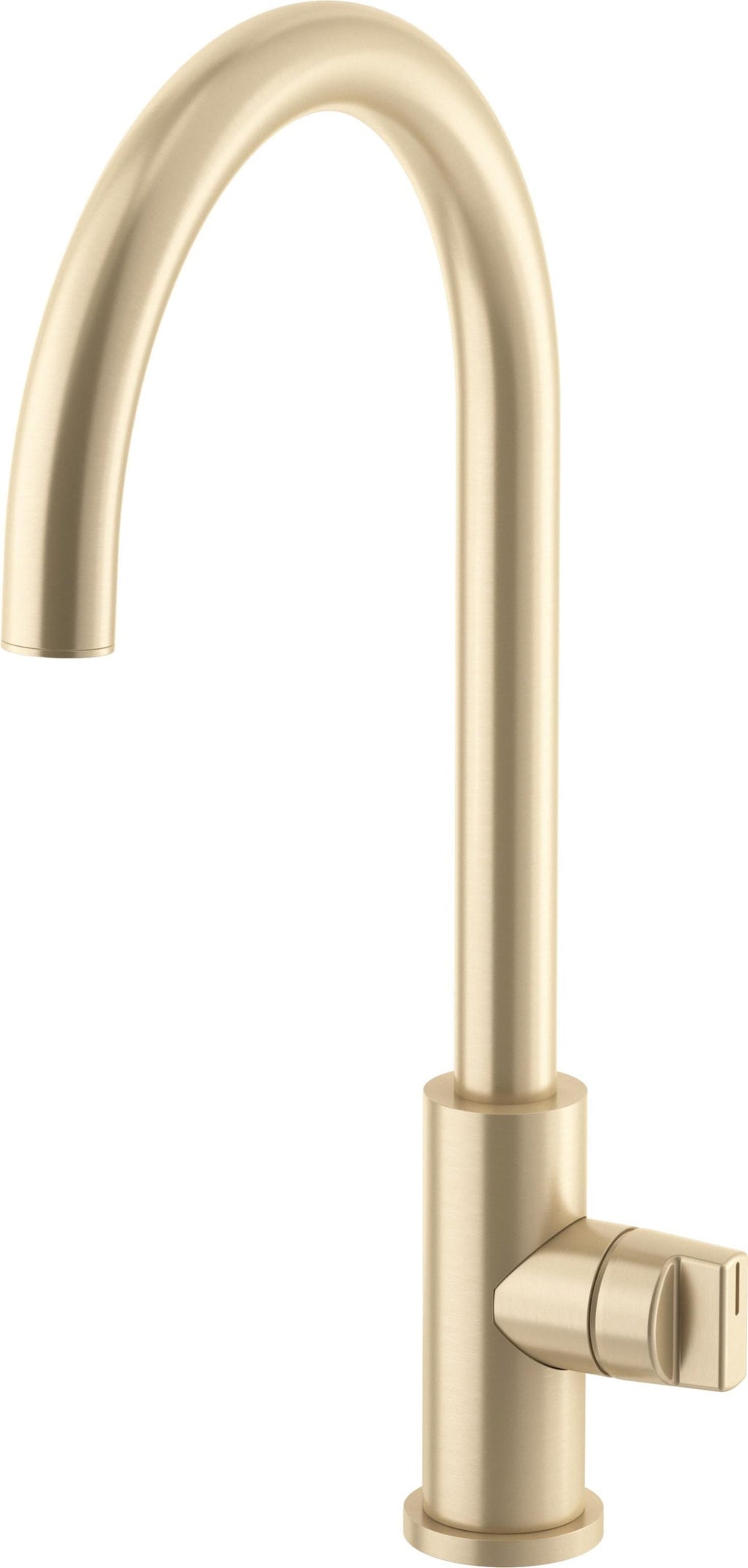 California Faucets COTO Llave de Cocina Fijo - Surtidor en Arco Alto - Latón Satinado