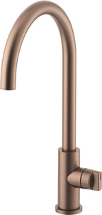 California Faucets COTO Llave de Cocina Fijo - Surtidor en Arco Alto - Bronce Satinado