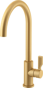 California Faucets COTO Llave de Cocina Fijo - Surtidor en Arco Alto - Oro Satinado de por Vida