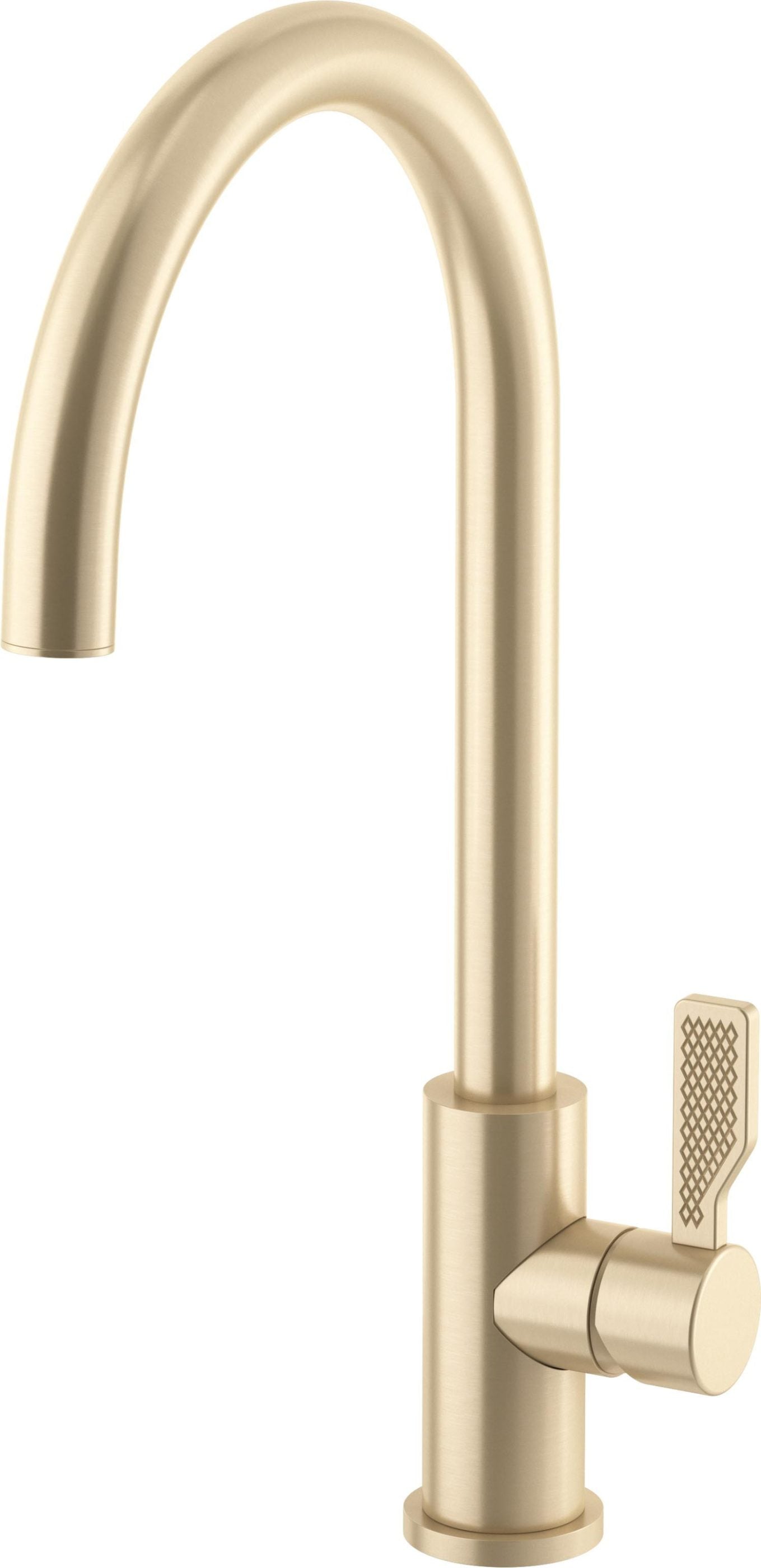 California Faucets COTO Llave de Cocina Fijo - Surtidor en Arco Alto - Latón Satinado