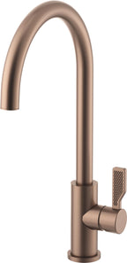 California Faucets COTO Llave de Cocina Fijo - Surtidor en Arco Alto - Bronce Satinado
