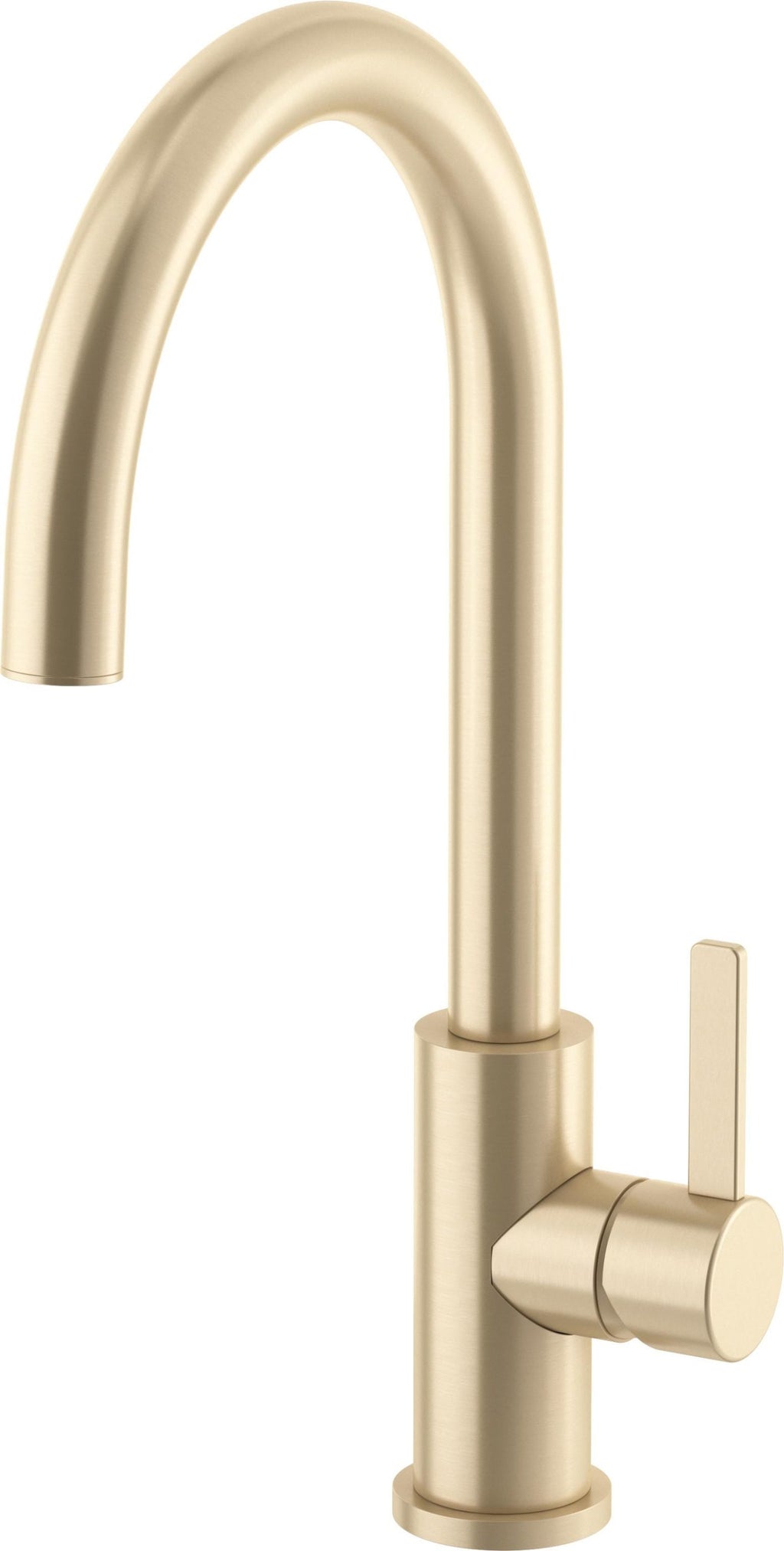 California Faucets COTO Llave de Cocina Fijo - Surtidor en Arco Bajo - Latón Satinado
