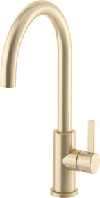 California Faucets COTO Llave de Cocina Fijo - Surtidor en Arco Bajo - Latón Satinado