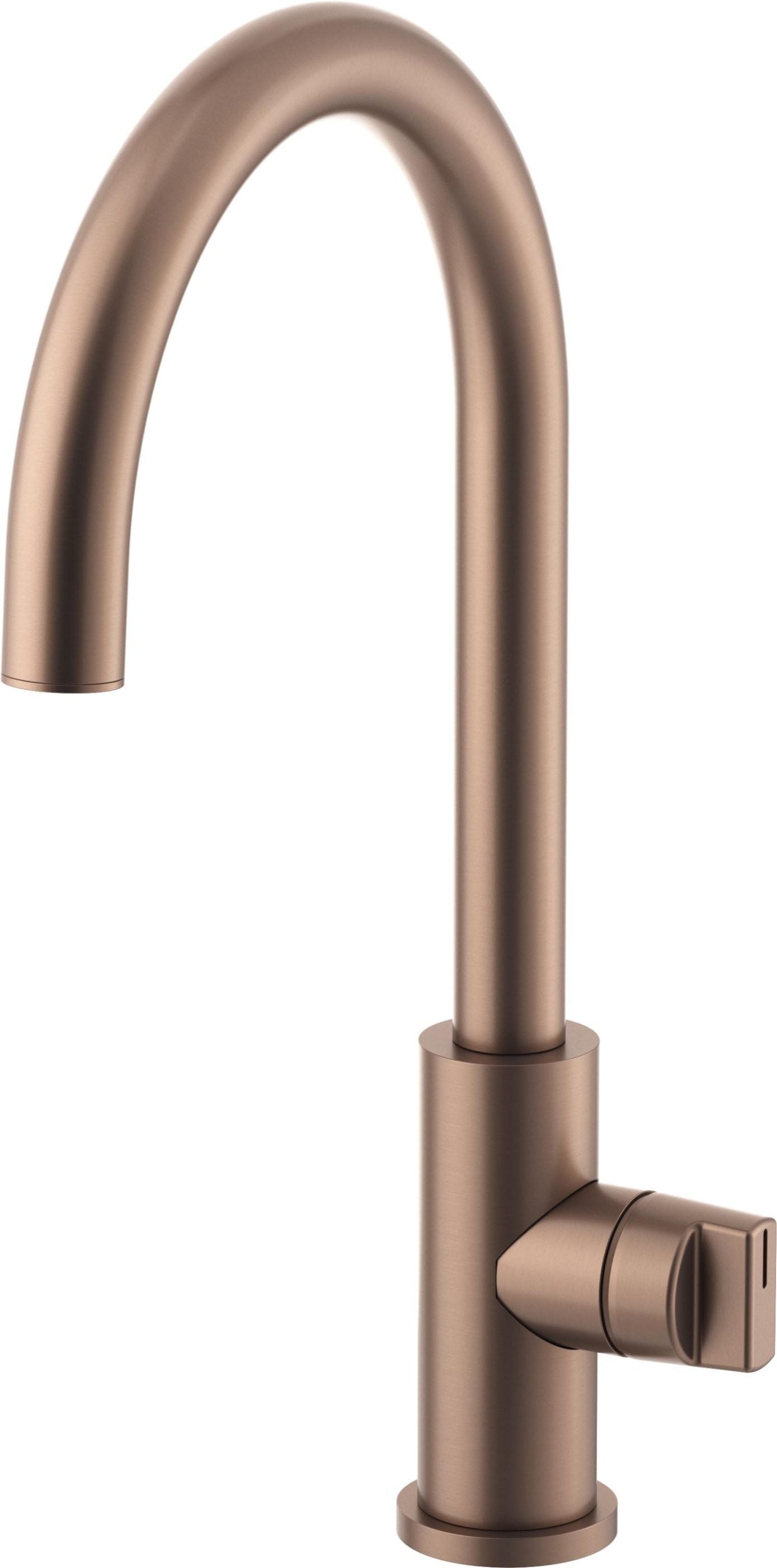California Faucets COTO Llave de Cocina Fijo - Surtidor en Arco Bajo - Bronce Satinado