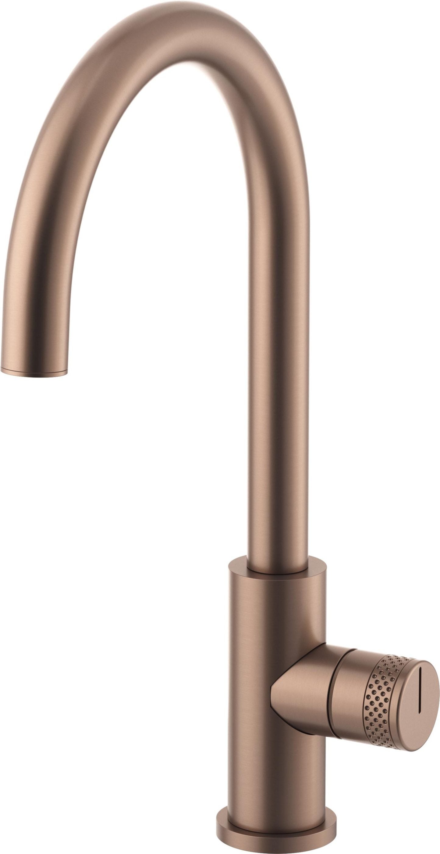 California Faucets COTO Llave de Cocina Fijo - Surtidor en Arco Bajo - Bronce Satinado