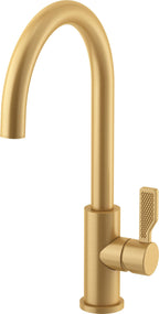California Faucets COTO Llave de Cocina Fijo - Surtidor en Arco Bajo - Oro Satinado de por Vida