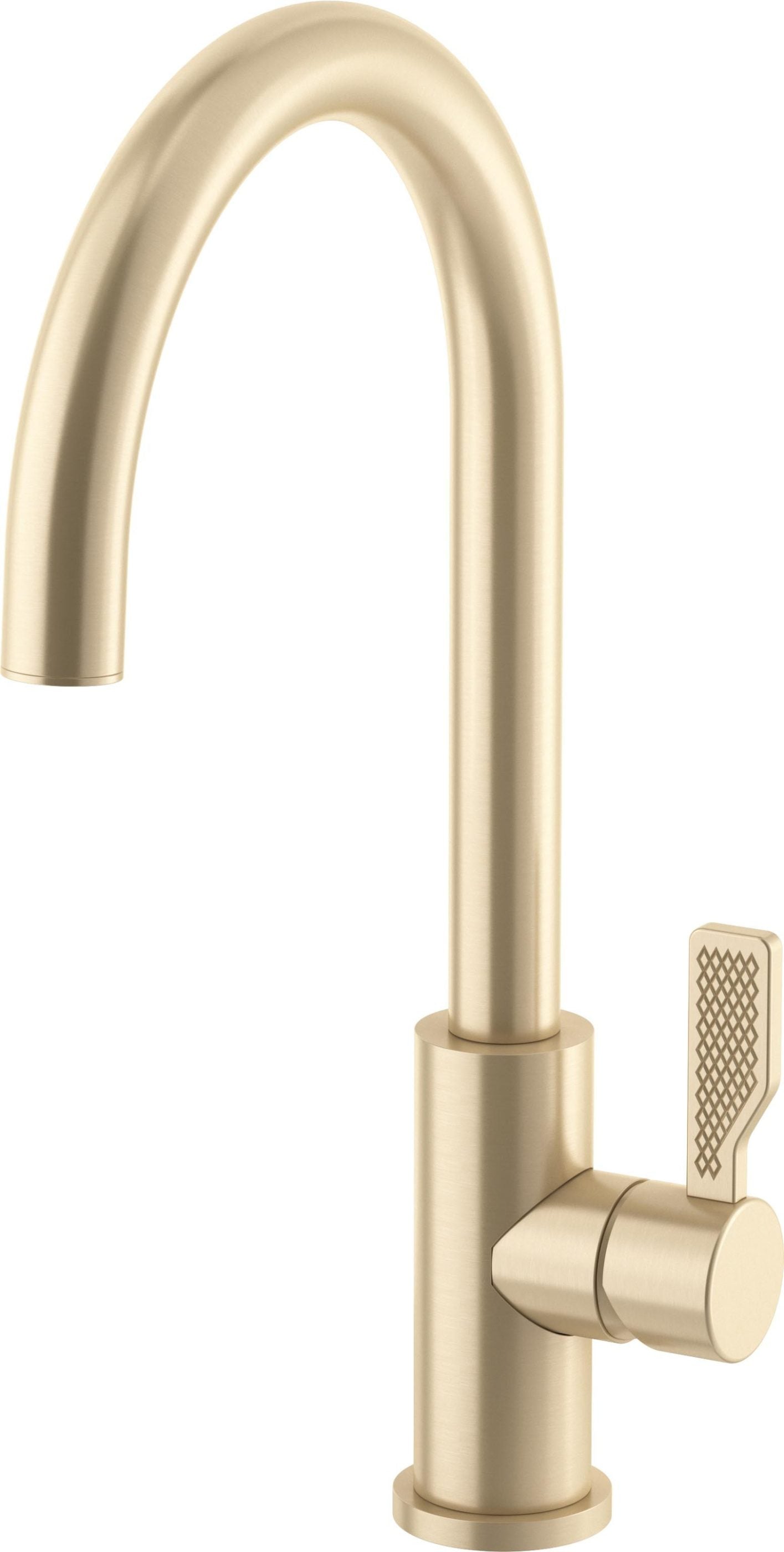 California Faucets COTO Llave de Cocina Fijo - Surtidor en Arco Bajo - Latón Satinado