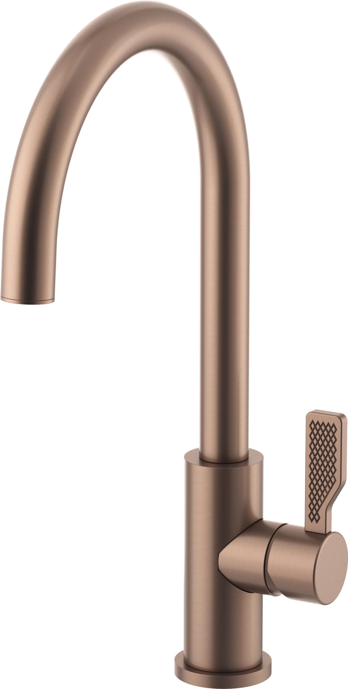 California Faucets COTO Llave de Cocina Fijo - Surtidor en Arco Bajo - Bronce Satinado