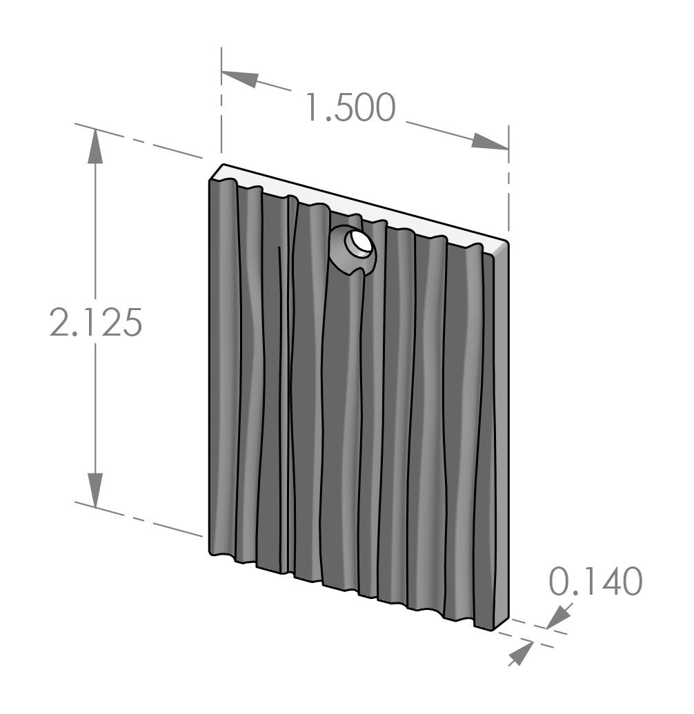 Corduroy Key Cover (KC-1900) — dibujo de especificaciones y dimensiones