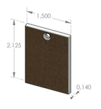 Burlap Key Cover (KC-2200) — dibujo de especificaciones y dimensiones