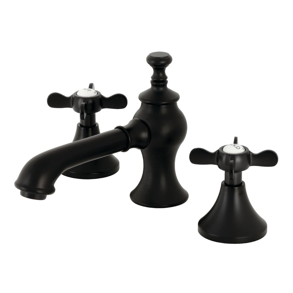 Kingston Brass Essex - Llave de Lavabo Widespread (3 Orificios), con Dos Manerales — Negro Mate