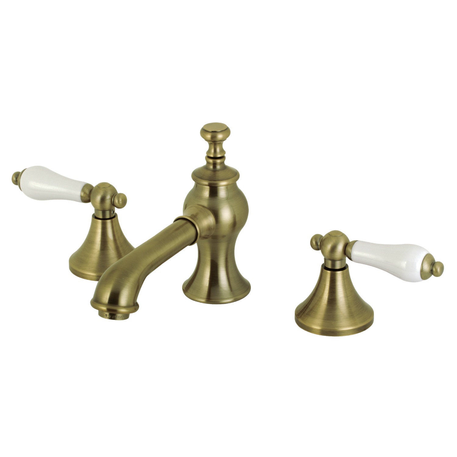 Kingston Brass Vintage - Llave de Lavabo Widespread (3 Orificios), con Dos Manerales — Latón Antiguo