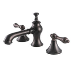 Kingston Brass Vintage - Llave de Lavabo Widespread (3 Orificios), con Dos Manerales — Bronce Aceitado