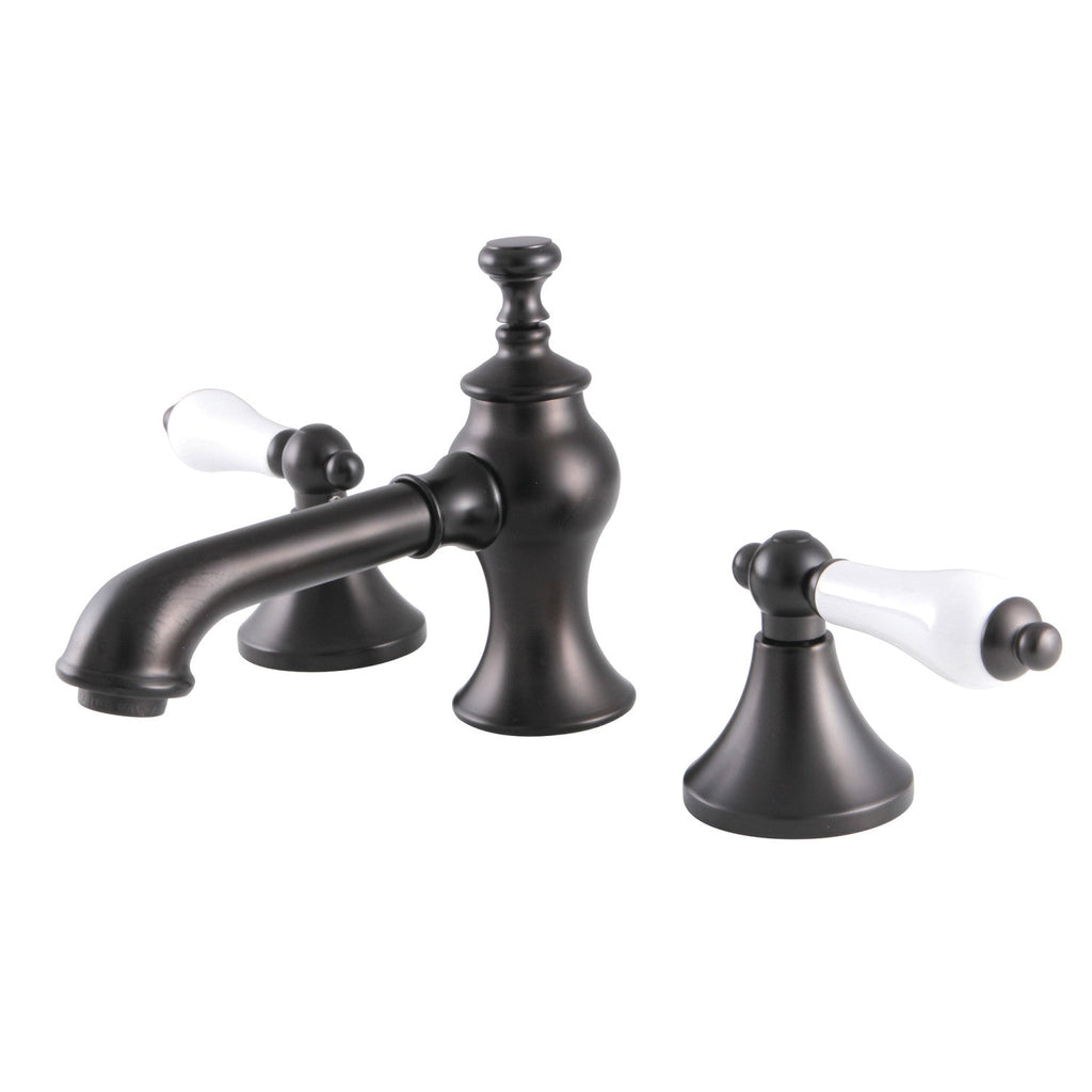 Kingston Brass Vintage - Llave de Lavabo Widespread (3 Orificios), con Dos Manerales — Bronce Aceitado