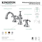Kingston Brass French Country - Llave de Lavabo Widespread (3 Orificios), con Dos Manerales — Guía de Instalación 1